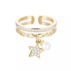 Bague avec Étoile qui Pend