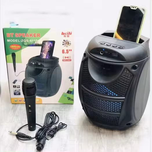 6.5 pouces Haut-Parleur BT Haut-Parleur LED Avec Télécommande et Micro ZQS-6115 Haut-Parleur Sans Fil