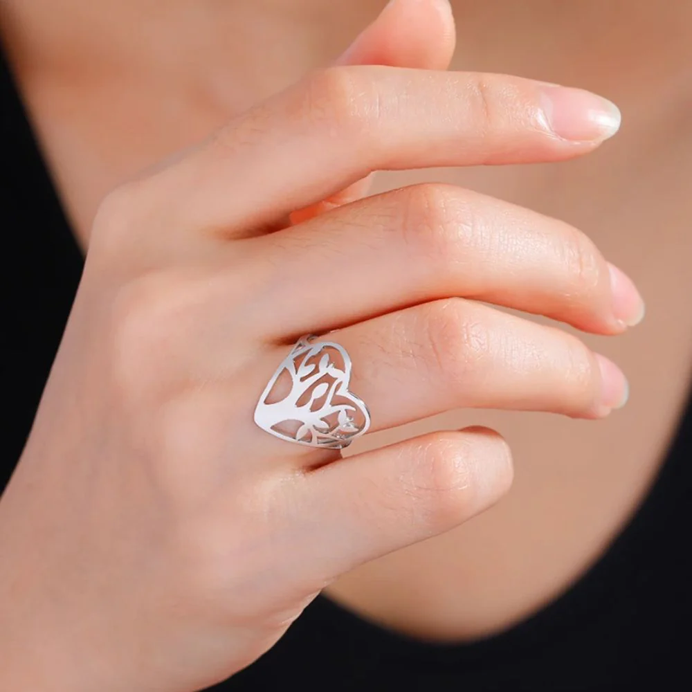 Bague Arbre de Vie Coeur – Image 5