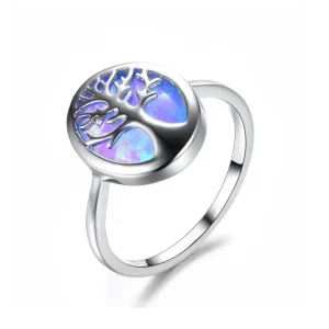 Bague Arbre de Vie Azur