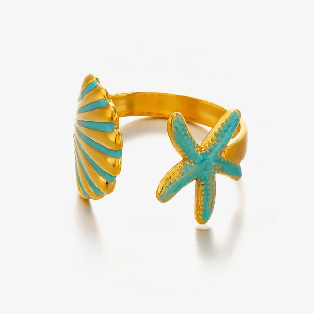 Bague Étoile de Mer Couleur – Image 3
