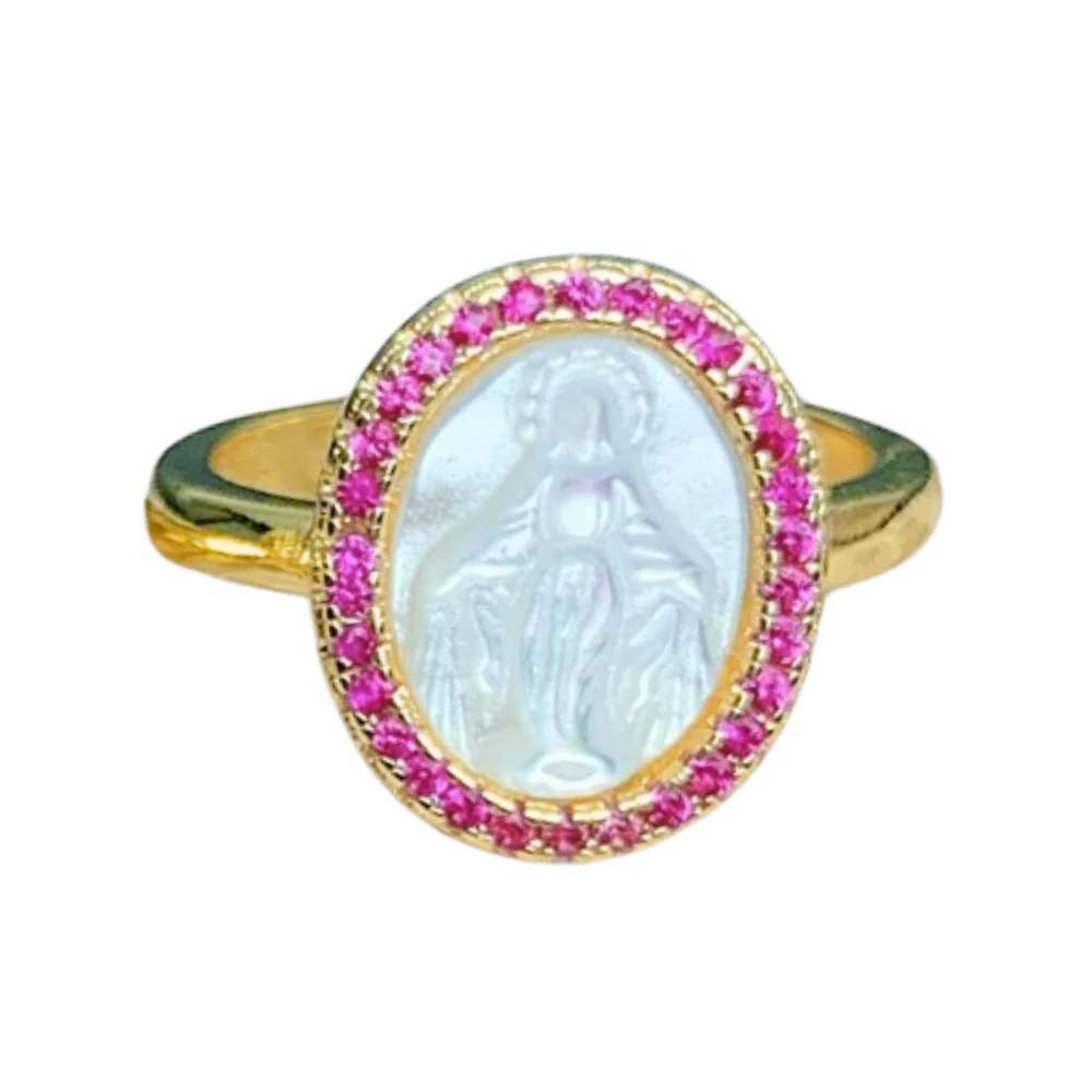Bague Vierge Marie Nacre – Image 2