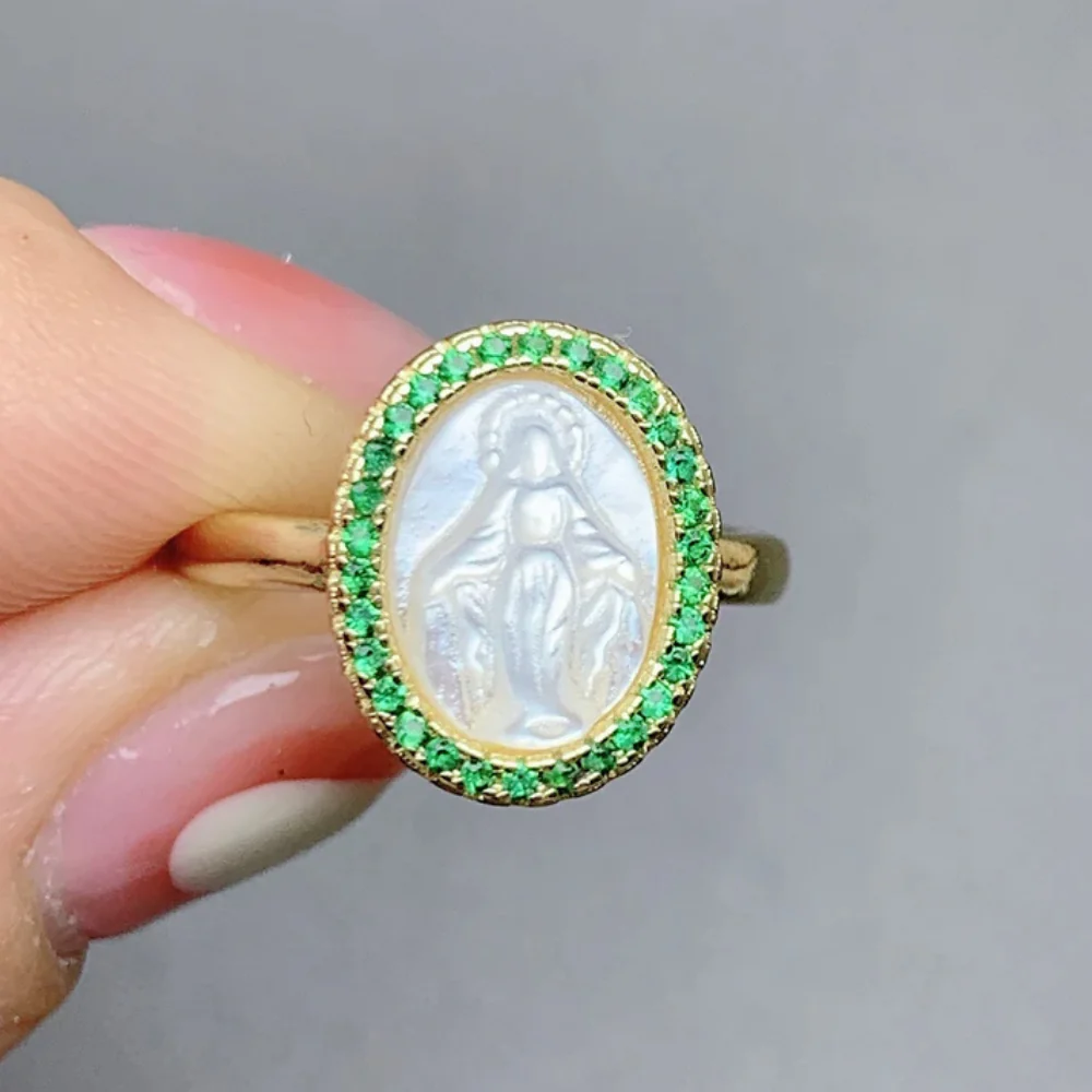 Bague Vierge Marie Nacre – Image 3
