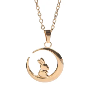 Collier Lune Lapin