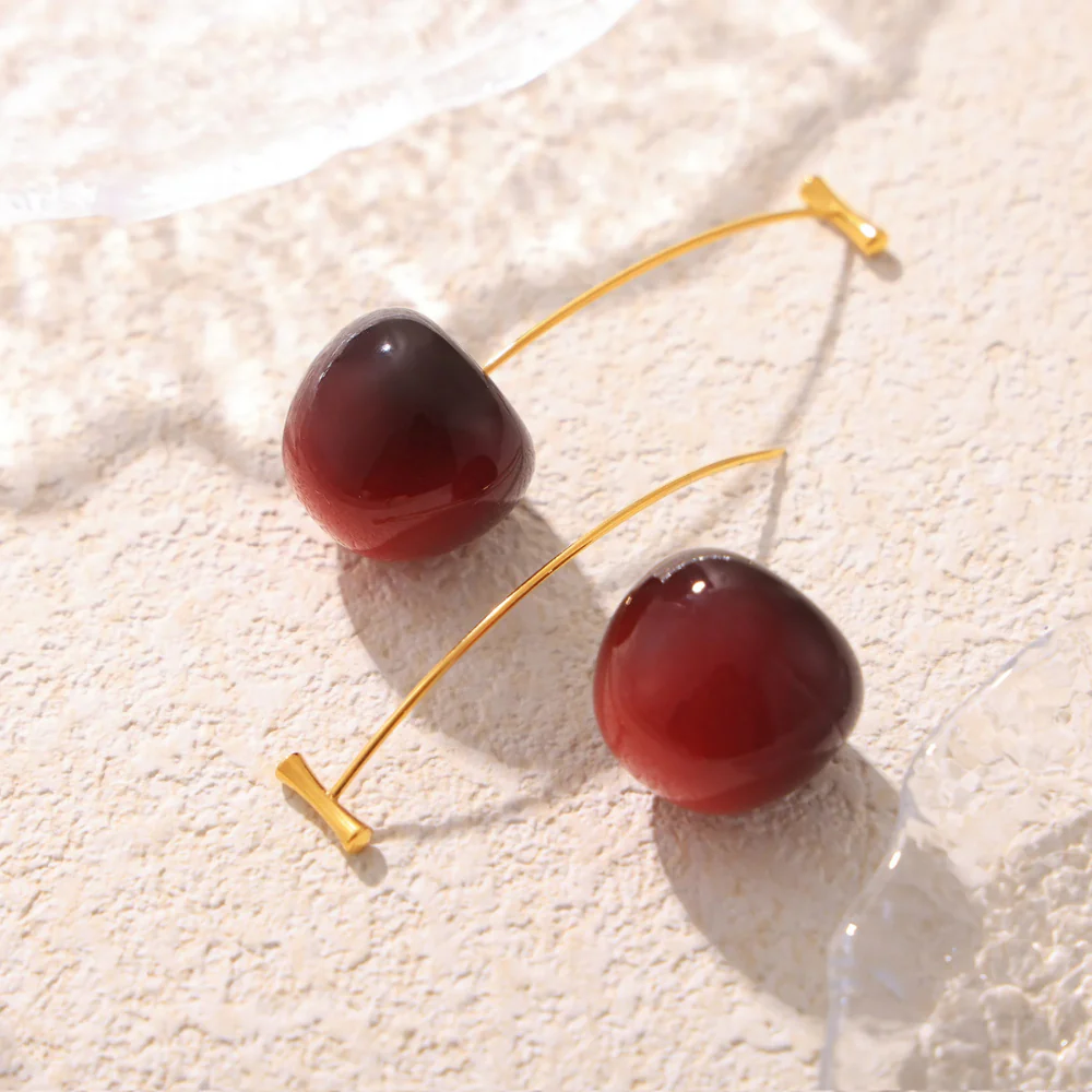 Boucles d'Oreilles Cerise Design – Image 4