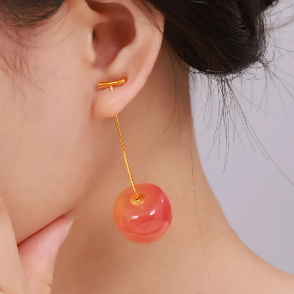 Boucles d'Oreilles Cerise Design – Image 7