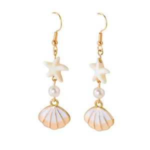 Boucles d'Oreilles Coquillage Étoile de Mer