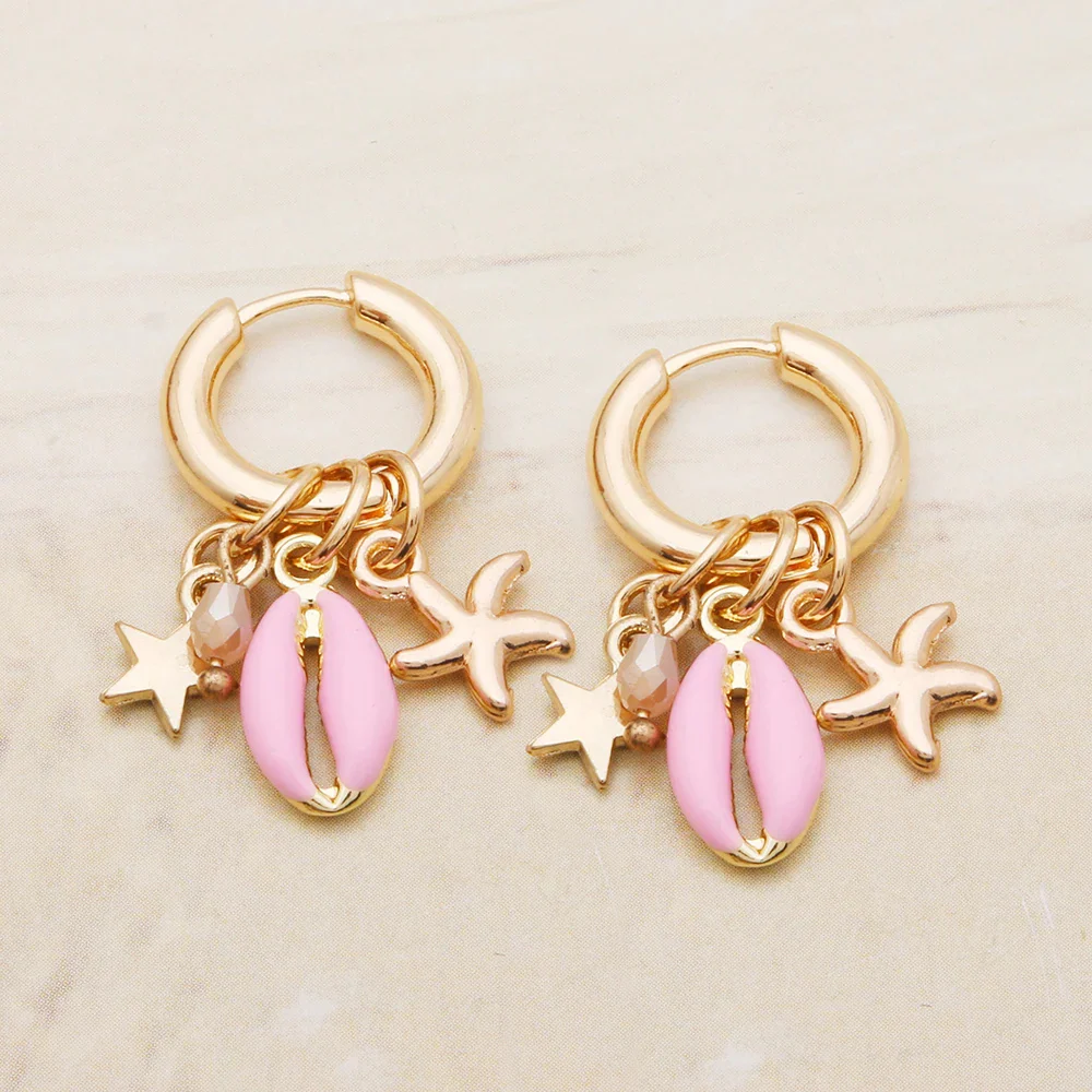 Boucles d'Oreilles Étoile de Mer Bohème – Image 5