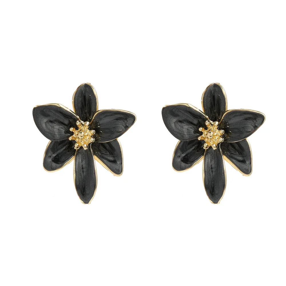 Boucles d'Oreilles Fleur Émail – Image 5