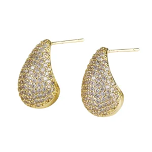 Boucles d'Oreilles Goutte Strass