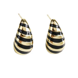 Boucles d'Oreilles Goutte Rayure