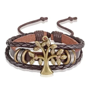 Bracelet Arbre de Vie Cuir