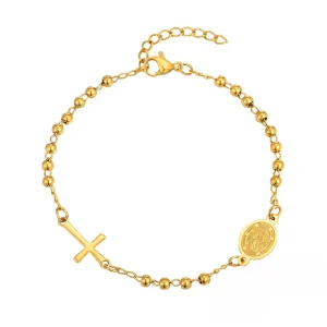 Bracelet Croix Médaillon