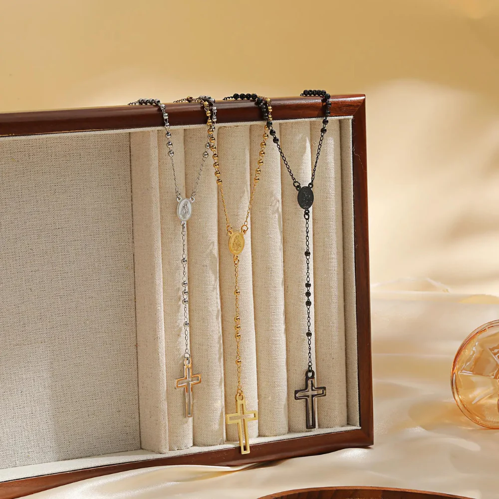 Collier en Y Croix Or – Image 4