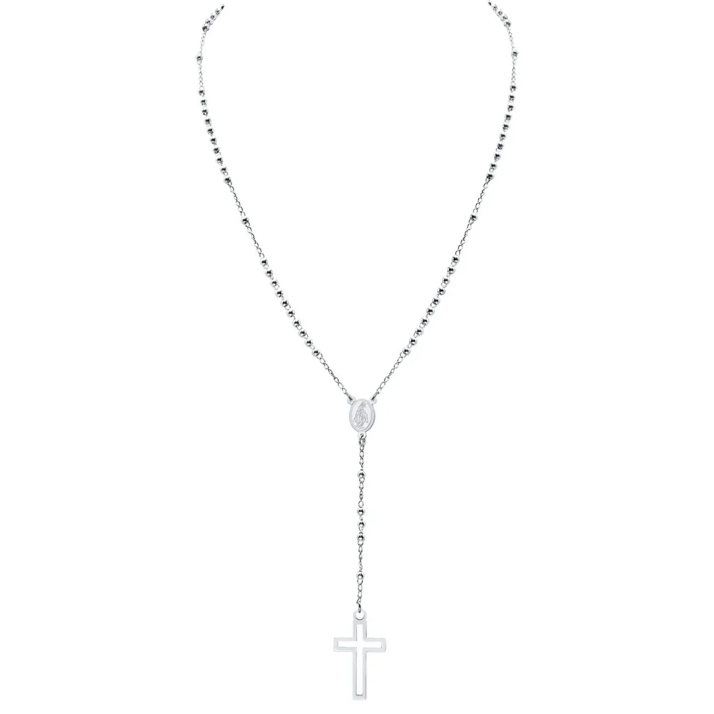 Collier en Y Croix Argent