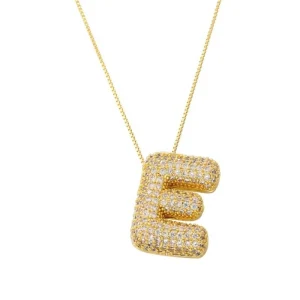 Collier Lettre E Bubble