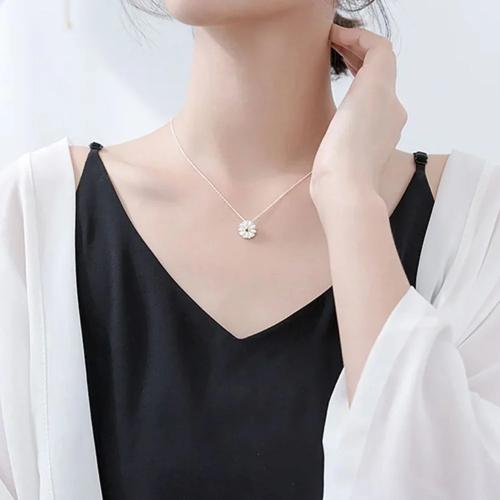 Collier Marguerite Argent – Image 4