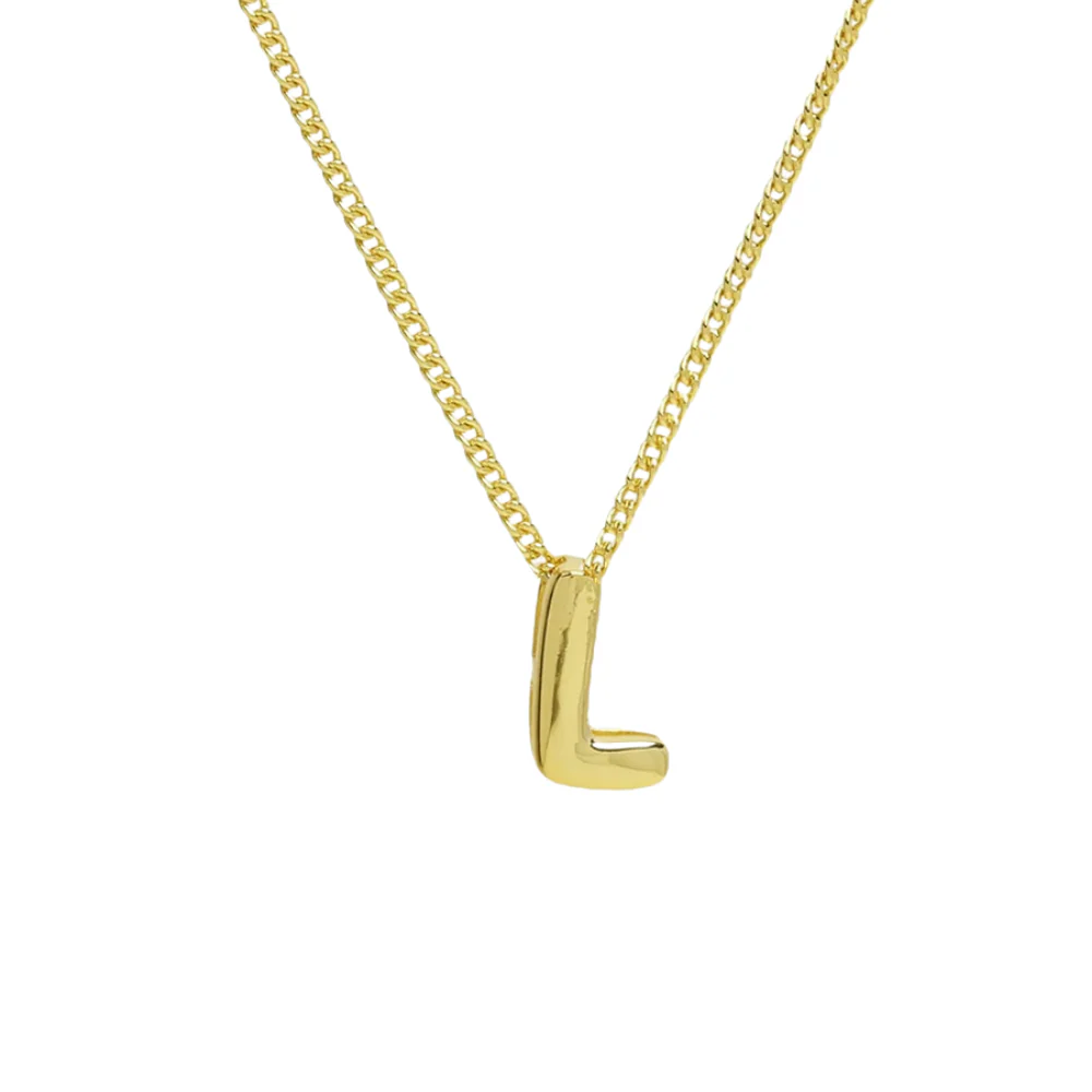 Collier Mini Lettre L Bubble – Image 2