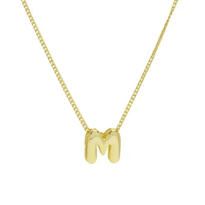 Collier Mini Lettre M Bubble