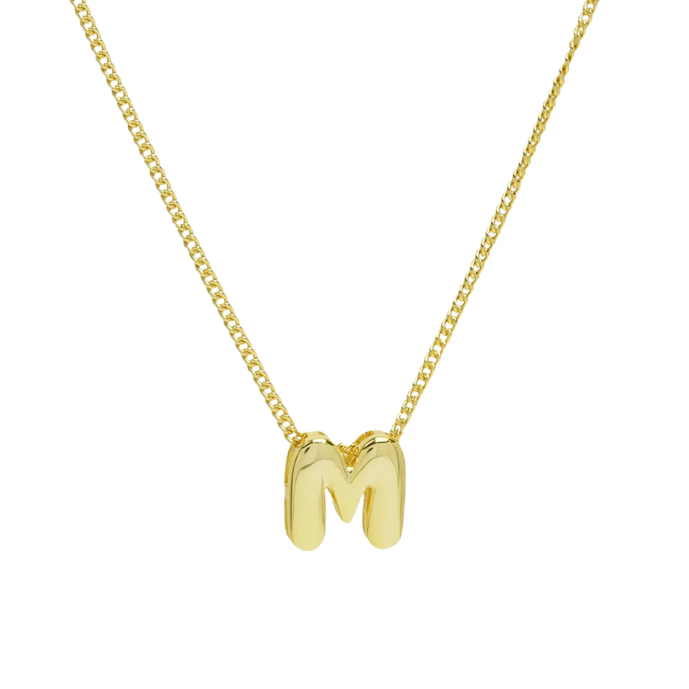 Collier Mini Lettre M Bubble – Image 2