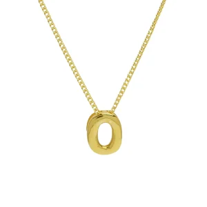 Collier Mini Lettre O Bubble