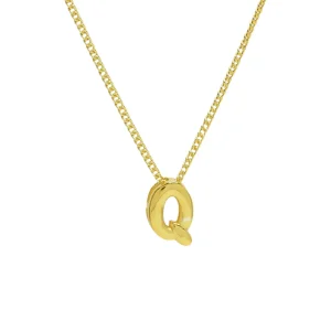 Collier Mini Lettre Q Bubble