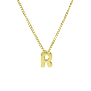 Collier Mini Lettre R Bubble