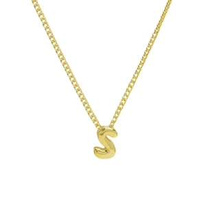 Collier Mini Lettre S Bubble