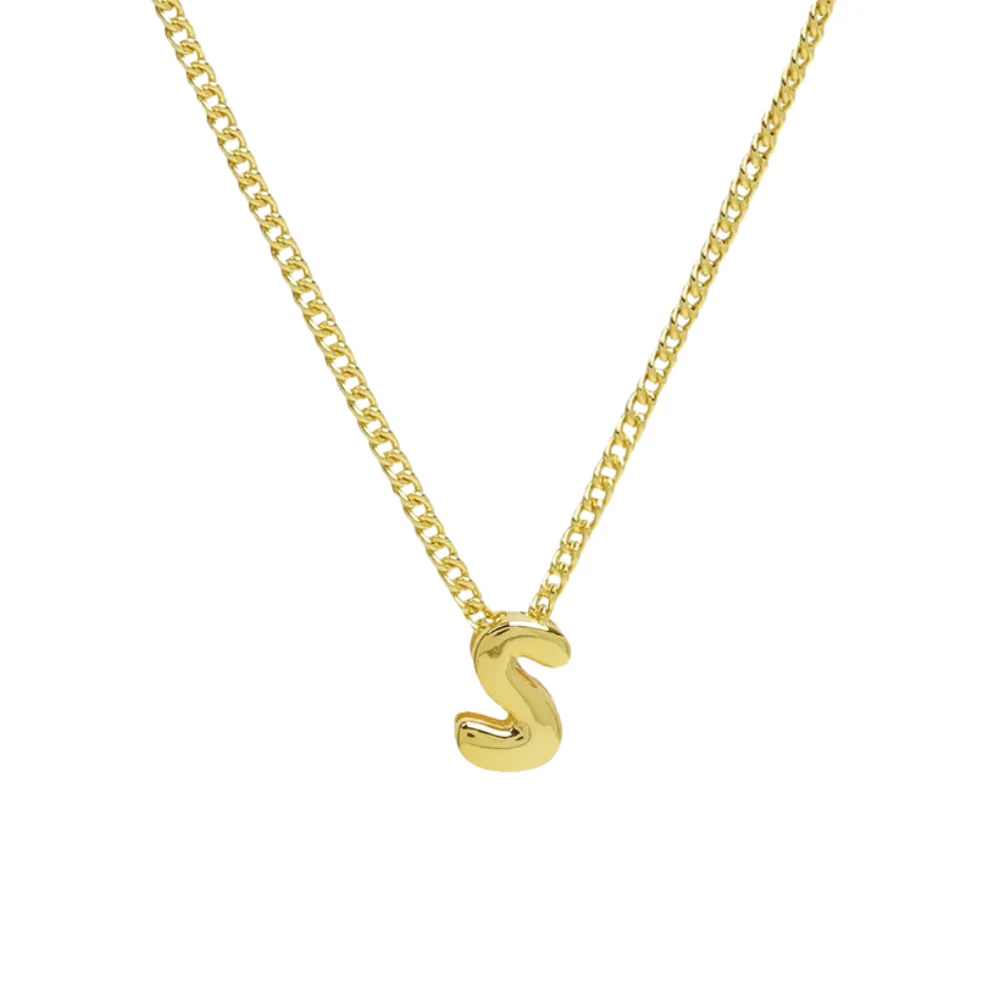 Collier Mini Lettre S Bubble