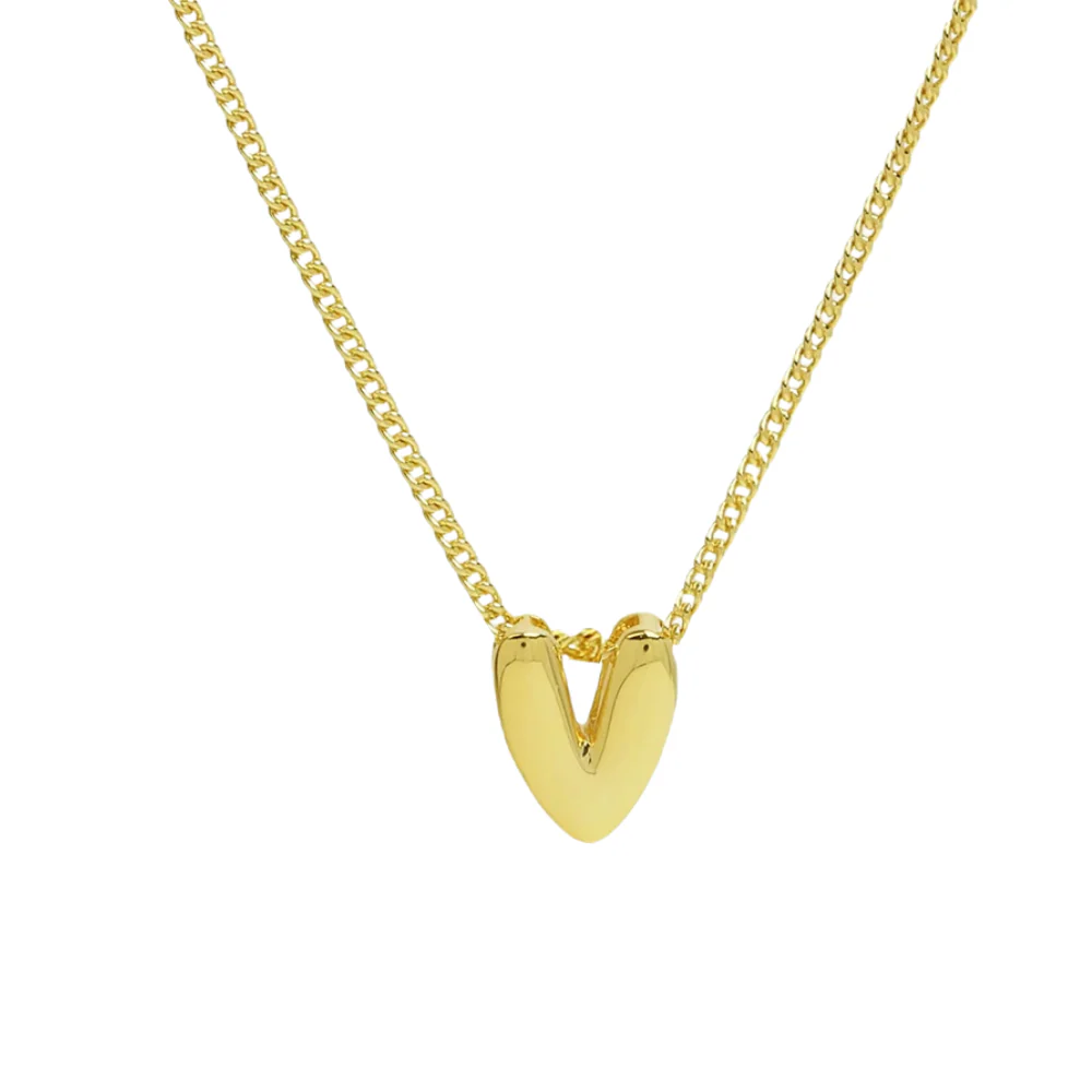 Collier Mini Lettre V Bubble – Image 2