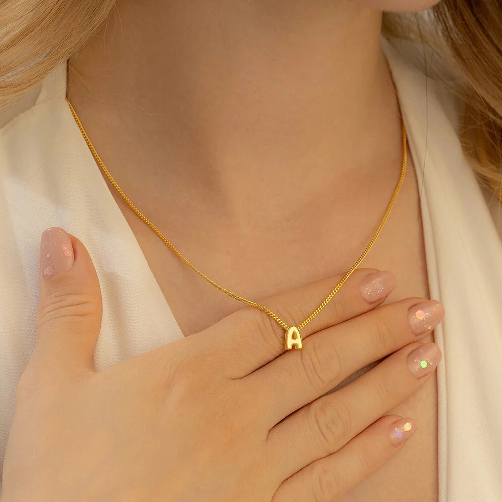 Collier Mini Lettre J Bubble – Image 3