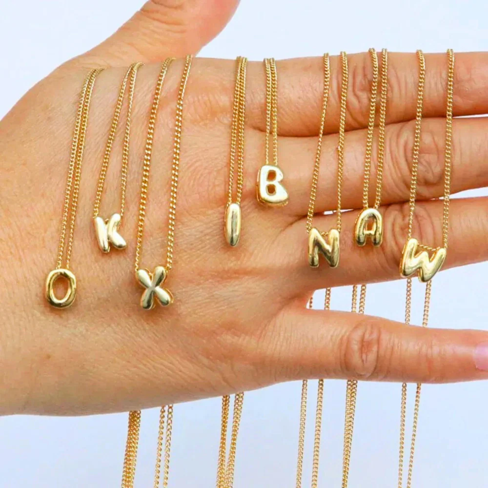 Collier Mini Lettre N Bubble – Image 5