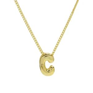 Collier Mini Lettre C Bubble