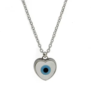Collier Œil Protecteur Cœur Nacre