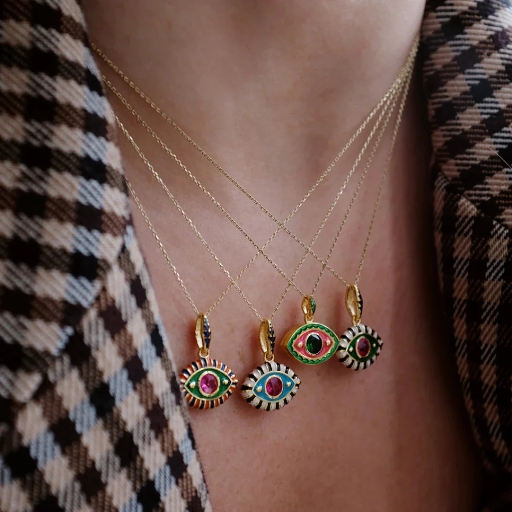 Collier Œil Grec Couleur – Image 2